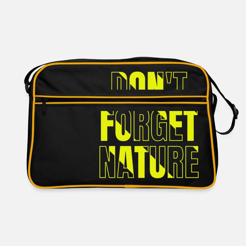 Dont forget nature (yellow) Retro Tasche