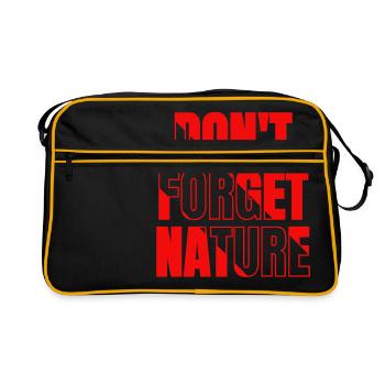 Dont forget nature red - Retro Bag - black/gold - Front