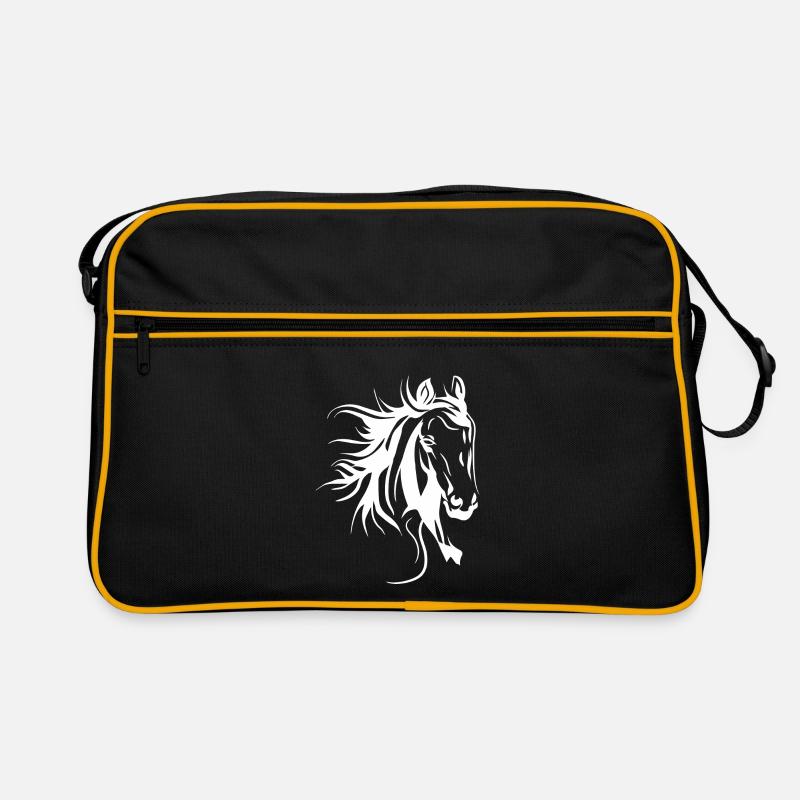 Pferd Lover Pferd Kopf Pferde Retro Tasche