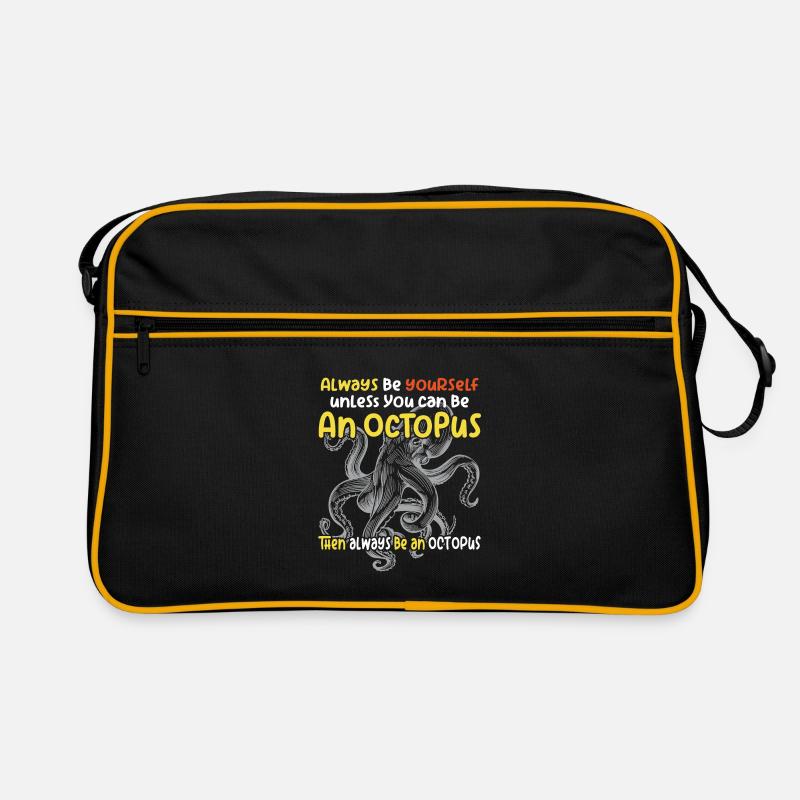 Sei Du selbst oder sei ein Oktopus. Großer Oktopus Retro Tasche