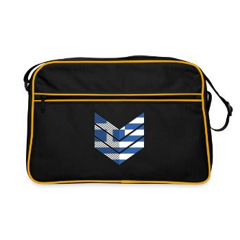 Drapeau grec Hellas Athènes drapeau grec - Sac Retro - noir/or - Devant