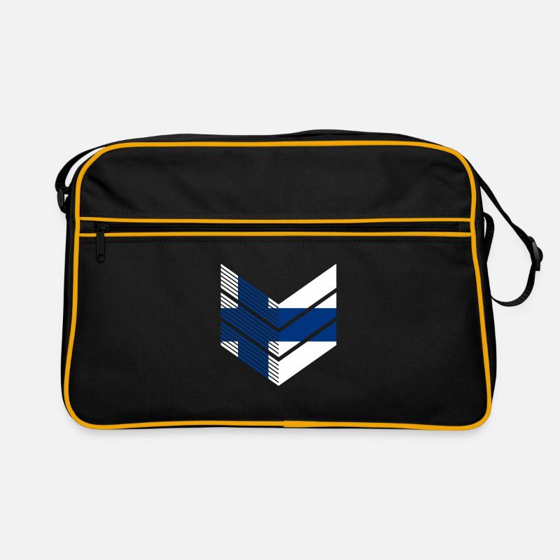 Drapeau de la Finlande Suomi Drapeau finlandais Look utilisé Sac Retro