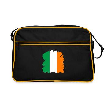 Drapeau de l'Irlande Drapeau irlandais vintage Dublin - Sac Retro - noir/or - Devant