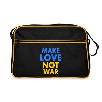 Make love not war - Retro Bag - black/gold - Front