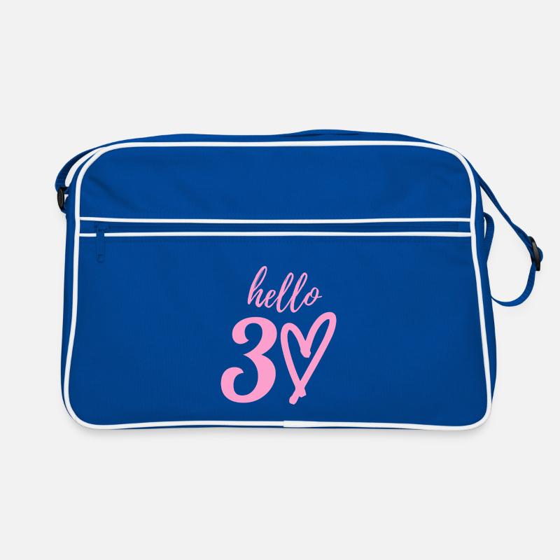 Hallo 30. 30. Geburtstag Retro Tasche