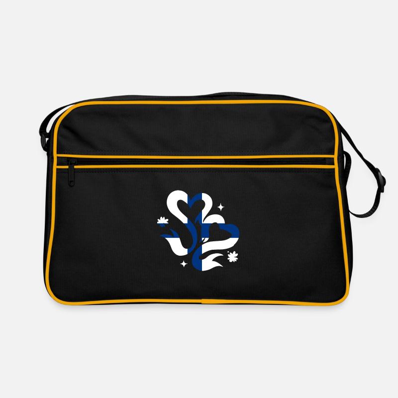 Finlande Drapeau Suomi Drapeau finlandais utilisé Look Sac Retro