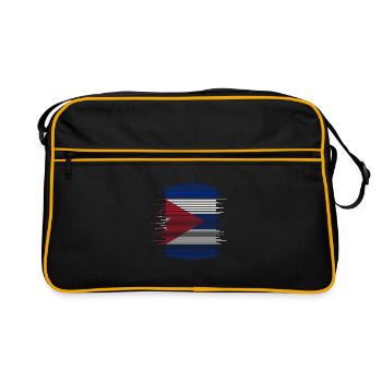 Cuba Drapeau Caraïbes Vacances Cuba Voyage La Havane - Sac Retro - noir/or - Devant