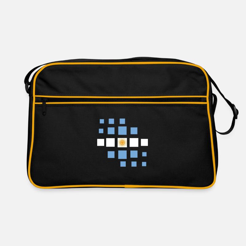 Drapeau de l’Argentine Amérique du Sud Drapeau de l’Argentine - Sac Retro - noir/or