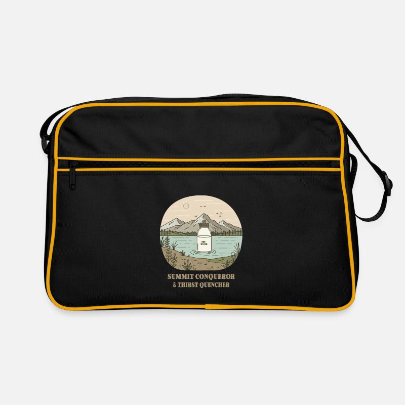Gipfelwanderer & Durstlöscher Retro Tasche