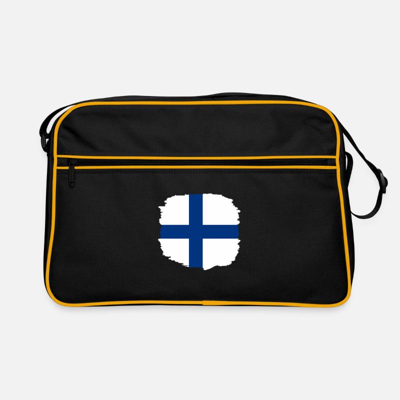 Drapeau de la Finlande Suomi Drapeau finlandais Look utilisé Sac Retro