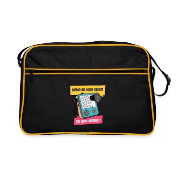 They are different ! - Retro Bag - black/gold - Front