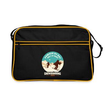 Bombardement de neige 2025 - Sac Retro - noir/or - Devant
