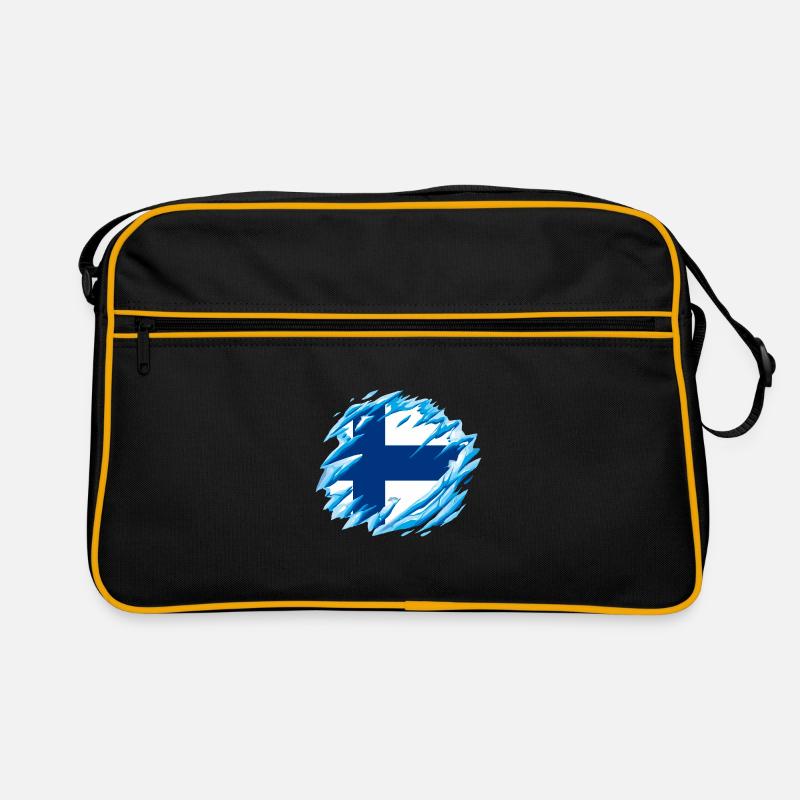 Finlande Drapeau Suomi Drapeau finlandais utilisé Look Sac Retro