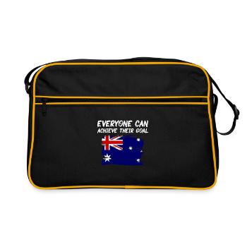 Drapeau de l’Australie sous le drapeau australien - Sac Retro - noir/or - Devant