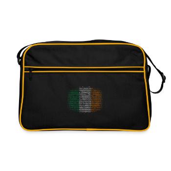 Drapeau de l’Irlande Vintage drapeau irlandais Dublin - Sac Retro - noir/or - Devant
