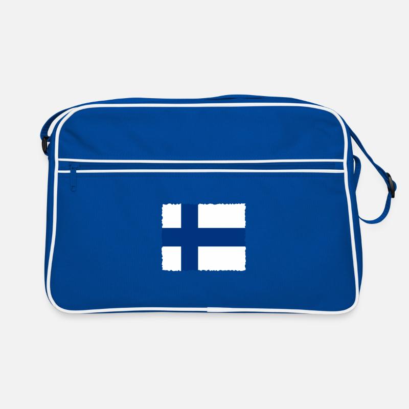 Finlande Drapeau Suomi Drapeau finlandais utilisé Look Sac Retro