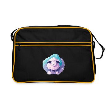 Sleeping sheep - Retro Bag - black/gold - Front