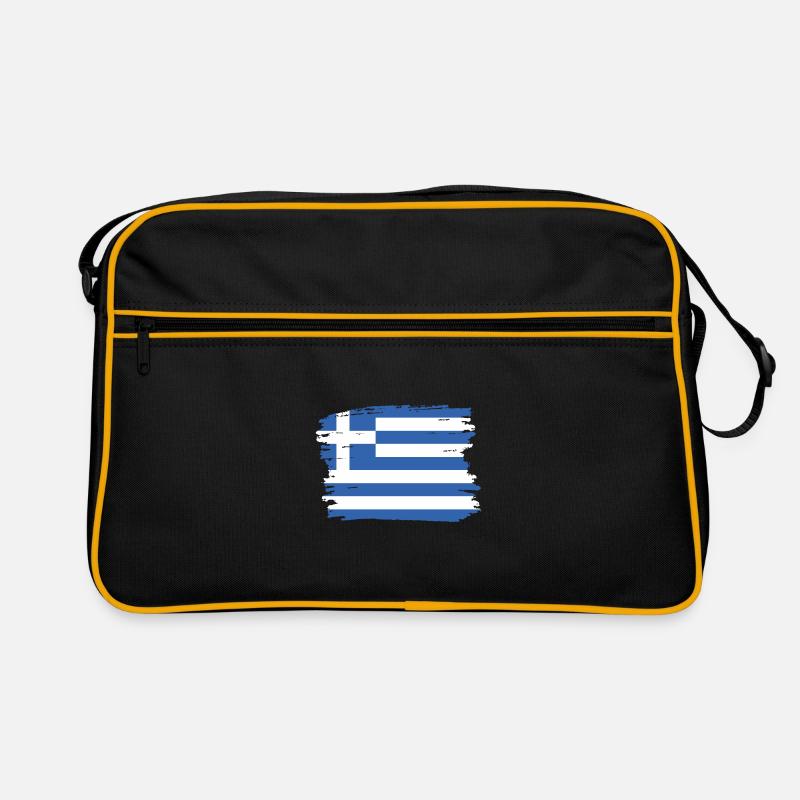 Drapeau de la Grèce Hellas Athènes Drapeau grec Sac Retro