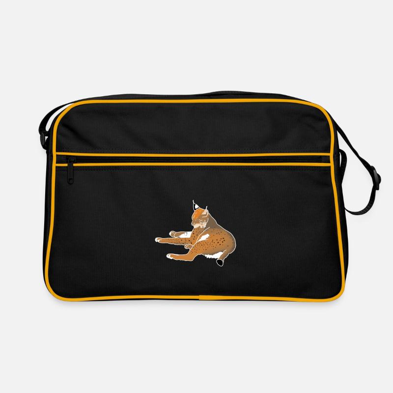 Luchs - Retro Tasche - Schwarz/Gold
