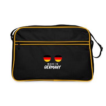 Drapeau de l’Allemagne Drapeau allemand Utilisé Look Homeland - Sac Retro - noir/or - Devant