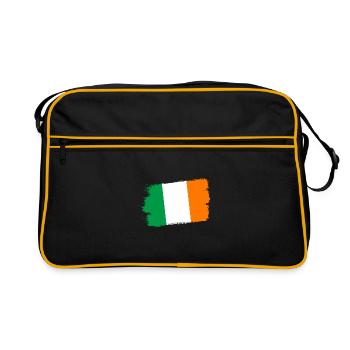 Drapeau de l'Irlande Drapeau irlandais vintage Dublin - Sac Retro - noir/or - Devant