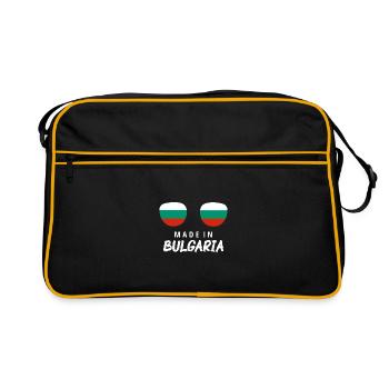 Bulgaria Flag Bulgarian Flag Golden Sands - Retro Bag - black/gold - Front
