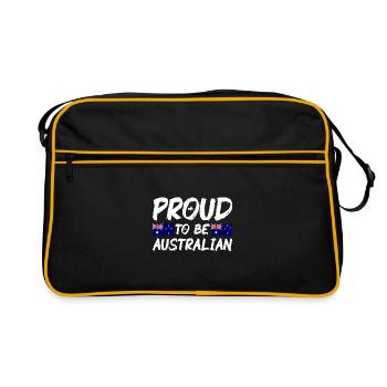 Drapeau de l’Australie sous le drapeau australien - Sac Retro - noir/or - Devant