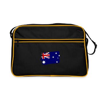 Drapeau de l’Australie sous le drapeau australien - Sac Retro - noir/or - Devant