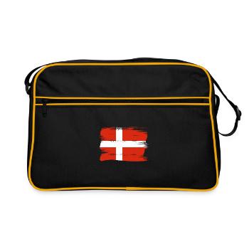 Flag of Denmark Scandinavia Danish Flag Travel - Retro Bag - black/gold - Front