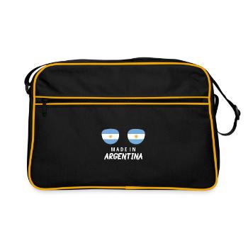 Argentina Flag South America Argentine Flag - Retro Bag - black/gold - Front