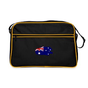 Drapeau de l’Australie sous le drapeau australien - Sac Retro - noir/or - Devant