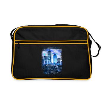 Boston Massachusetts - Retro Bag - black/gold - Front