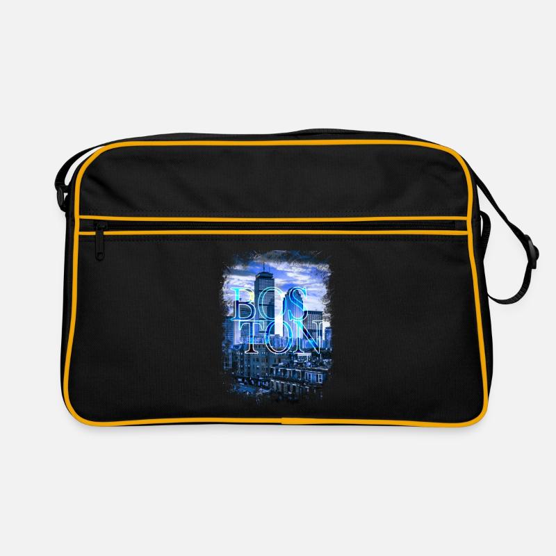 Boston Massachusetts - Retro Bag - black/gold