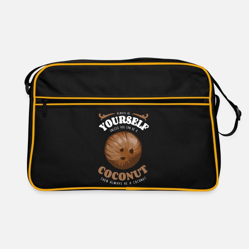 Sei immer du selbst - Kokosnuss - Spruch Retro Tasche