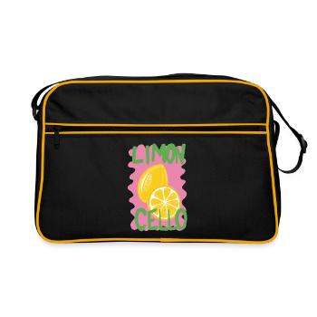 Design Citron et Cello en Style Ludique - Sac Retro - noir/or - Devant