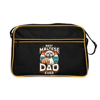 Best Maltese Dad Ever - Retro Bag - black/gold - Front