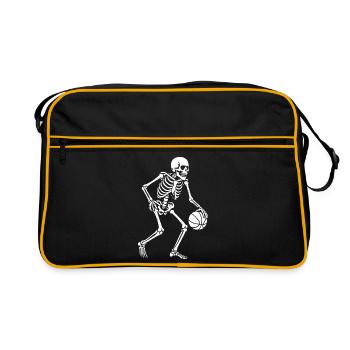 Skeleton Dribbler Basketball - Sac Retro - noir/or - Devant