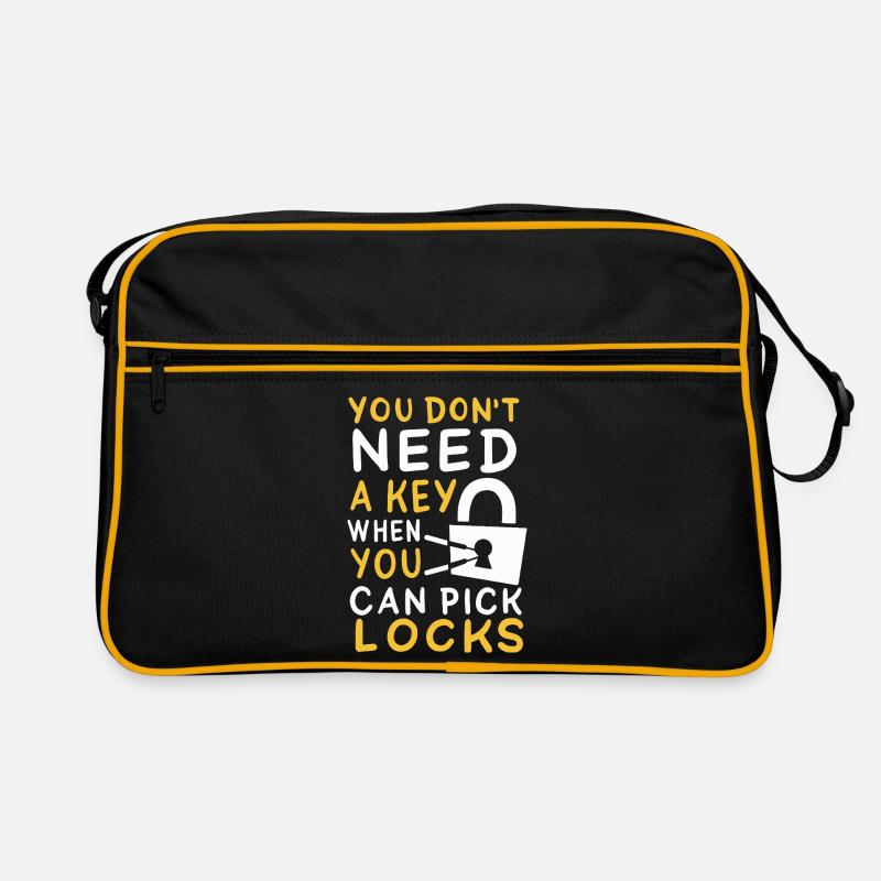Funny Locksmith Picking Locks Hobbyist Graphic Retro Bag