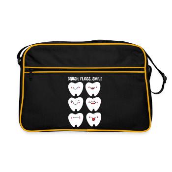 Receptionist Dentist - Retro Bag - black/gold - Front