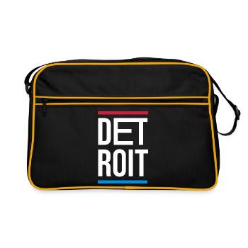 Conception du logo de la ville de Detroit - Sac Retro - noir/or - Devant