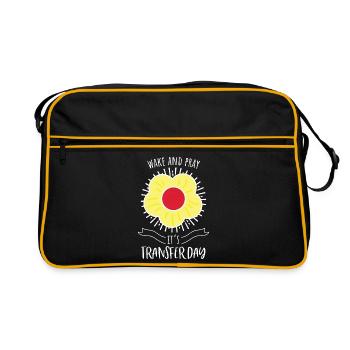 Wake and Pray IVF Transfer Day - Retro Bag - black/gold - Front