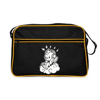 Punk Angel – Cherub with Headphones - Retro Bag - black/gold - Front