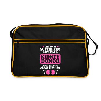 Kidney Donor Donor Kidney - Retro Bag - black/gold - Front