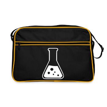 Test Tube Chemistry Chemist Gift - Retro Bag - black/gold - Front