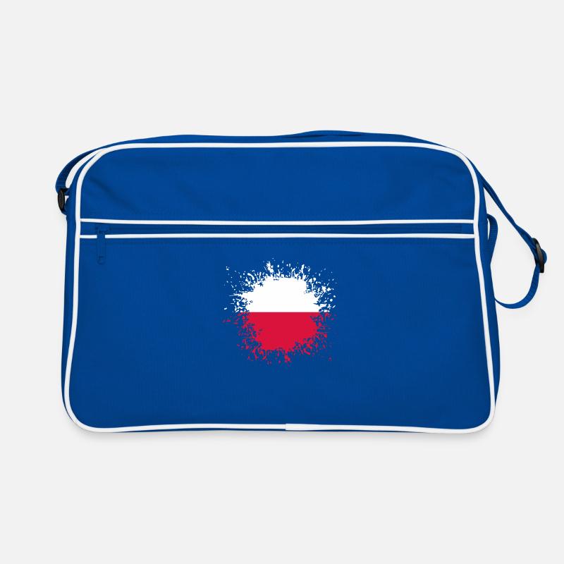 Pologne drapeau tache tache éclaboussures peinture tache Sac Retro