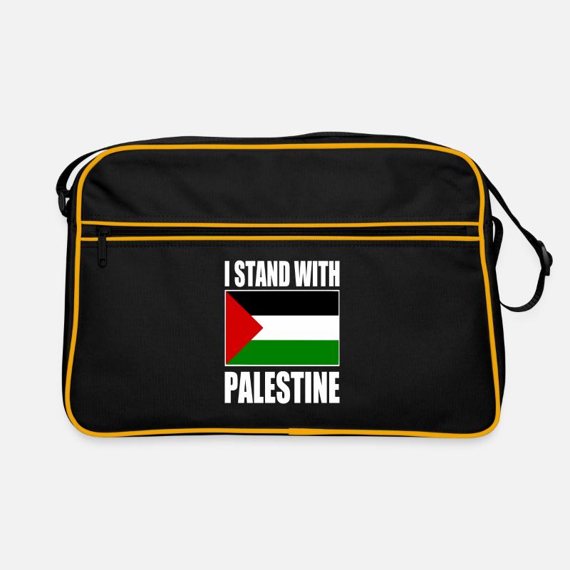 I stand with palestine - Retro Bag - black/gold