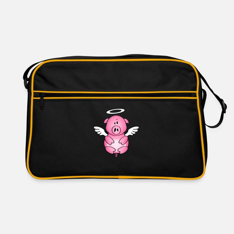 Cochon z'ailé - Sac Retro - noir/or