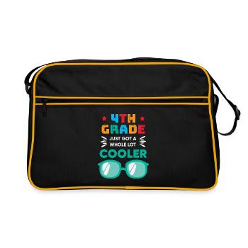 Die 4. Klasse ist gerade sehr viel cooler geworden - Retro Tasche - Schwarz/Gold - Vorne