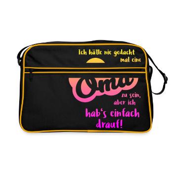 Grand-mère super cool cadeau meilleure grand-mère - Sac Retro - noir/or - Devant