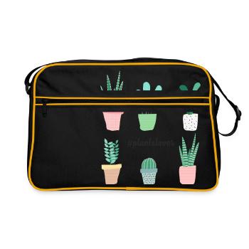 Plantslover - Retro Tasche - Schwarz/Gold - Vorne